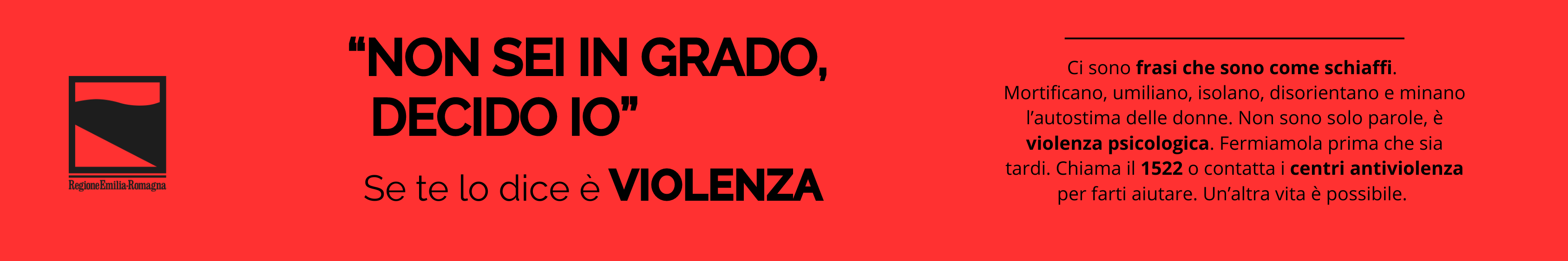 Campagna "Se te lo dice è violenza" contro la violenza di genere