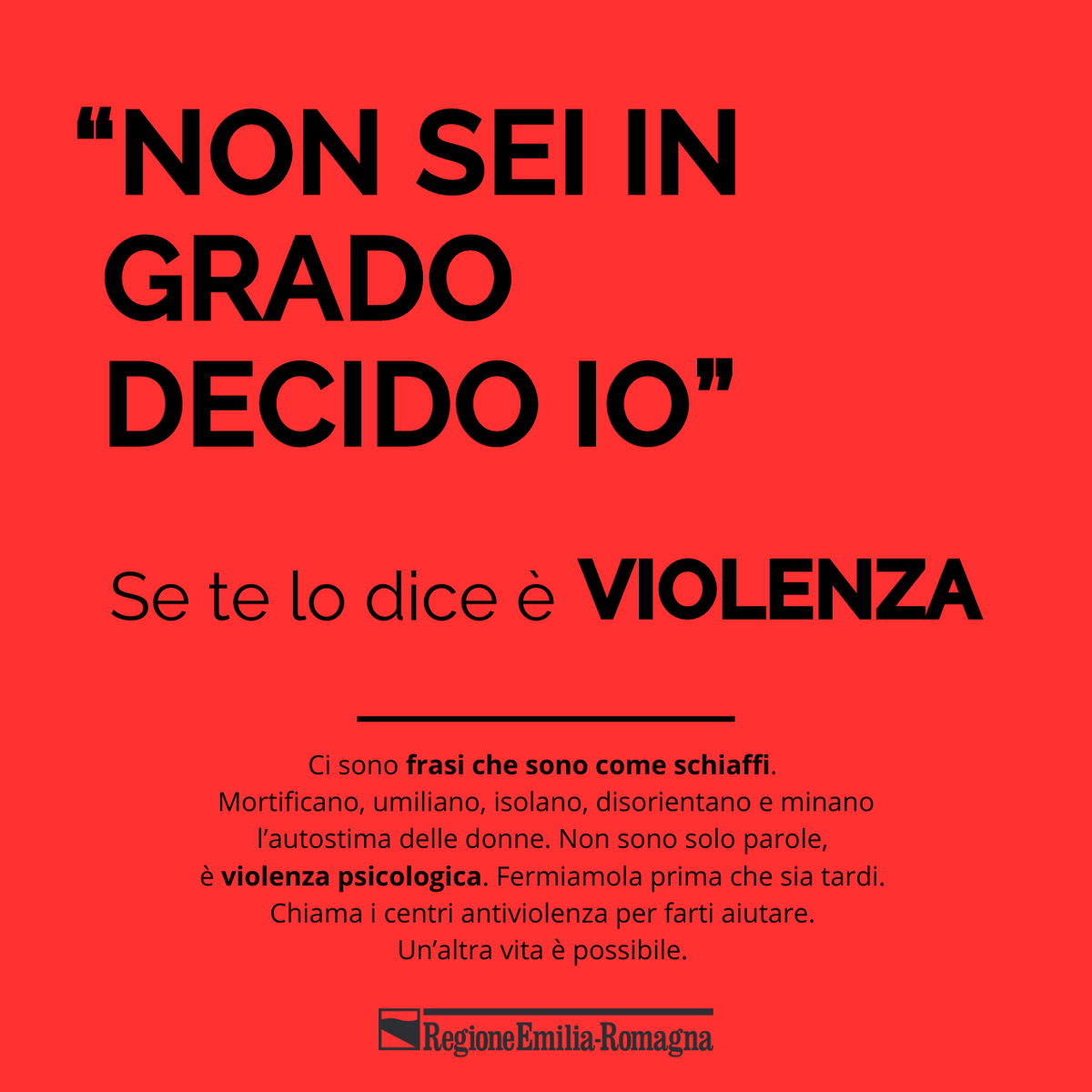 Campagna "Se te lo dice è violenza" contro la violenza di genere